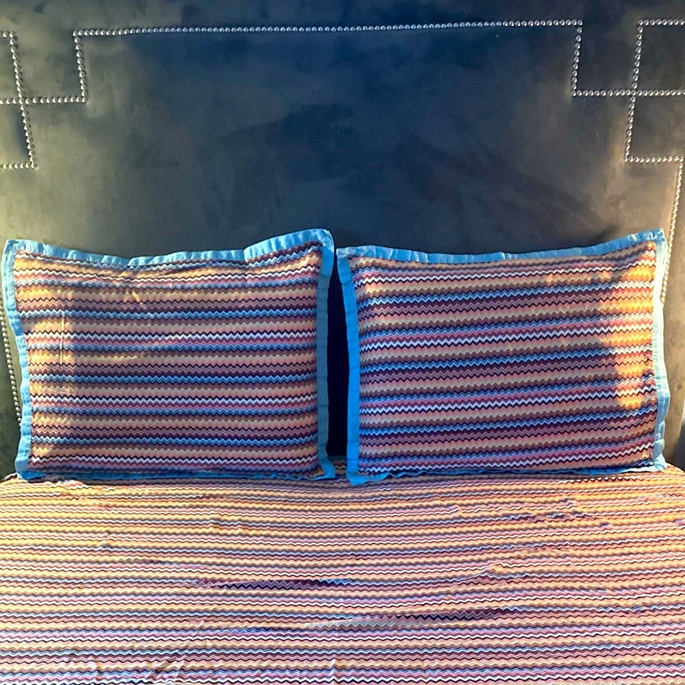 Video🎥 Misonni Queen Size Douvet/Pillow Shams Mint Condition